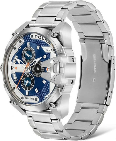 POLICE Men's Multi Function Blue Dial Watch - PL.16066JS/03M